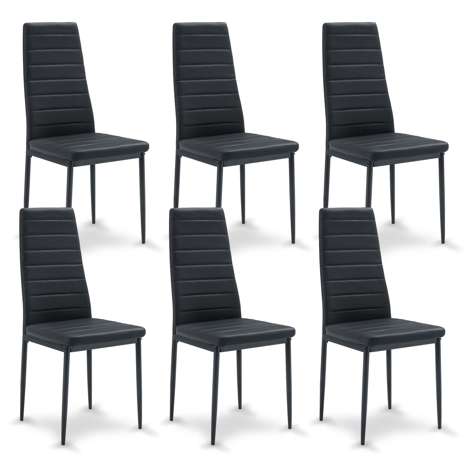 Pack 6 Silla De Comedor Boston Ii Negro image number 0.0