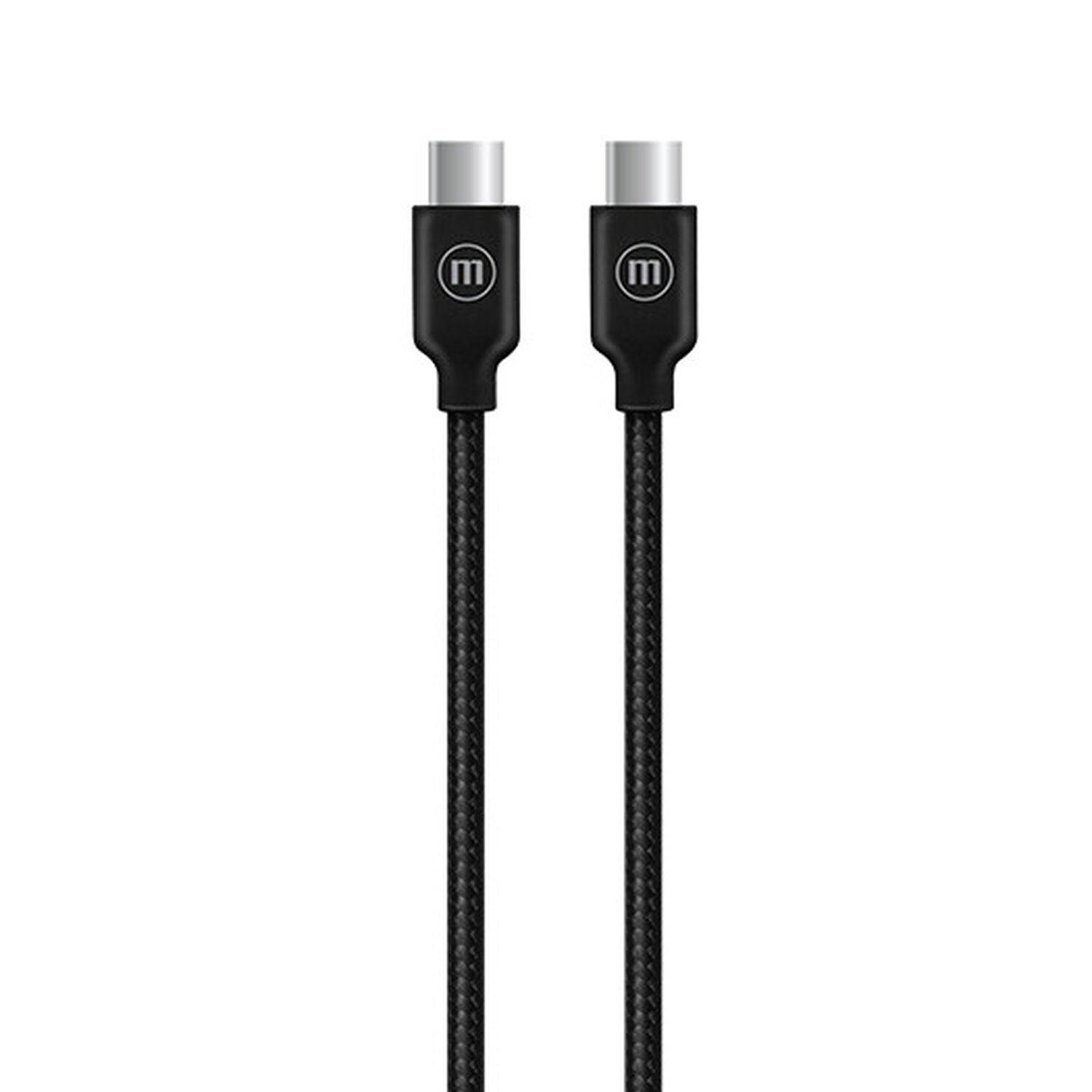 Cable Trenzado Usb C A Usb C Maxell 2 Metros Carga R&aacute;pida Negro image number 1.0