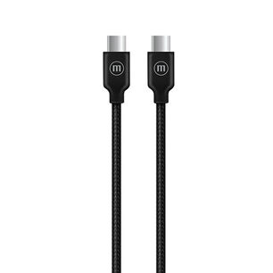 Cable Trenzado Usb C A Usb C Maxell 2 Metros Carga R&aacute;pida Negro