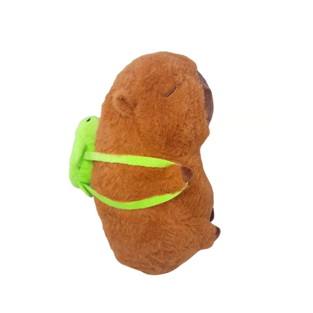 Juguete Peluche Capibara Con Mochila Tortuga 30cm Infantil image number 0.0