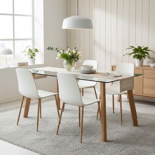 Mesa De Comedor Cristal 140x80cm