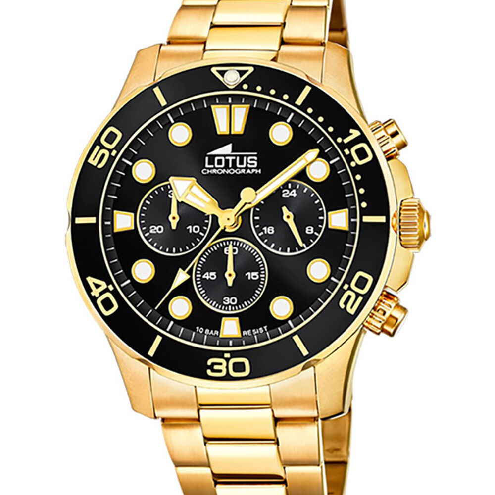 Reloj 18758/3 Lotus Negro Hombre Crono Deportivo image number 0.0
