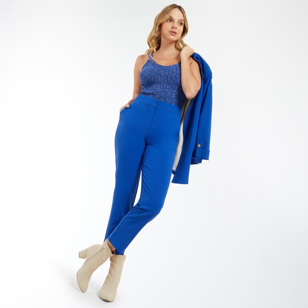 Pantal&oacute;n De Vestir B&aacute;sico Tiro Alto Recto Mujer Kimera image number 1.0