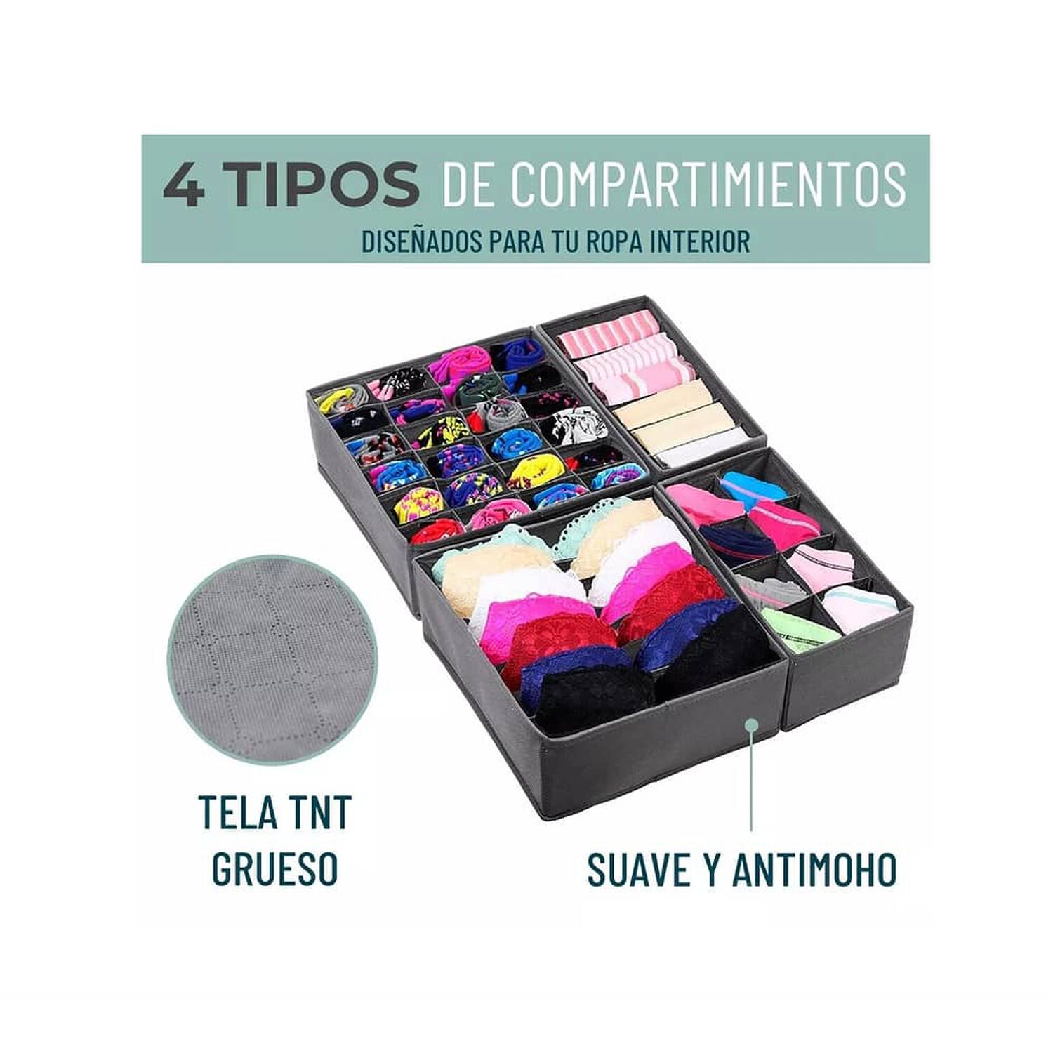 Organizador Ropa Interior Divisor Cajones image number 2.0