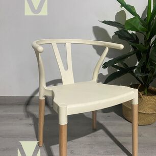 Pack 4 Sillas De Comedor N&oacute;rdicas Polipropileno Patas Madera