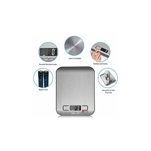 Pesa Gramera Cocina Digital Acero Inoxidable 5kg - Ps