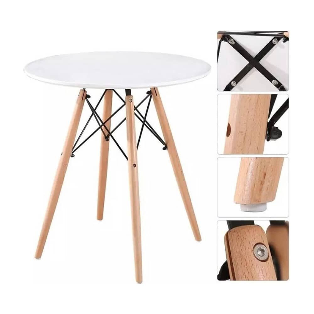 Mesa Eames Redonda 80cm Blanca image number 2.0