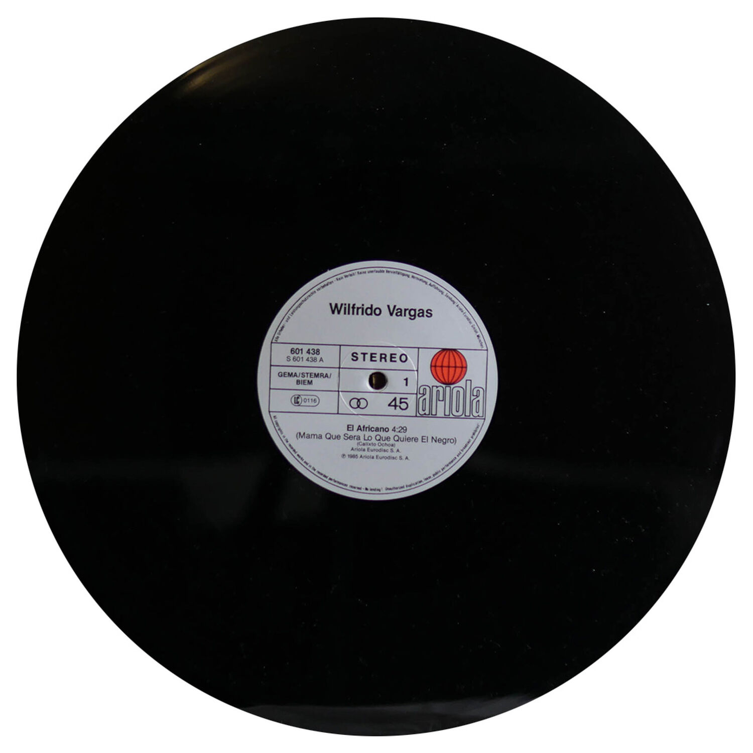 Wilfrido Vargas - El Africano | 12" Maxi Single Usado image number 2.0