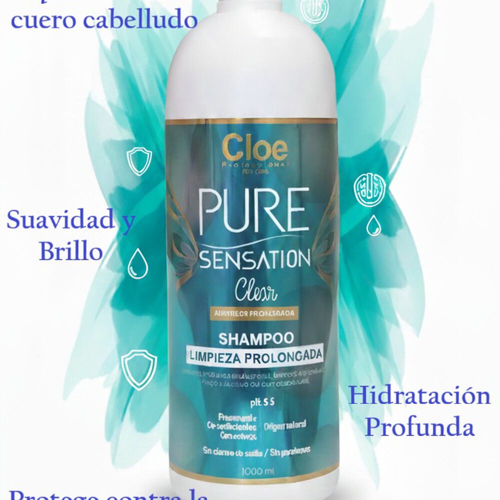 Shampoo Pure Sensation Clear Cloe 1000ml image number 1.0