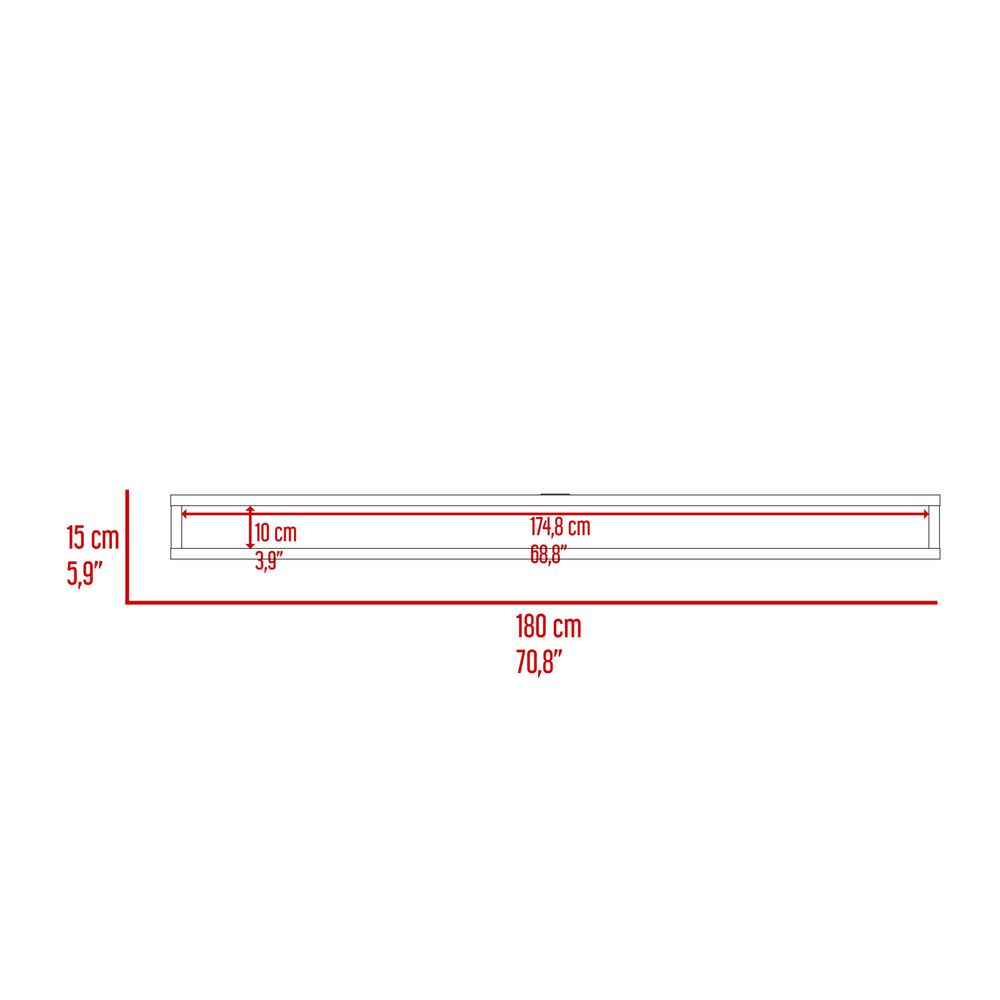 Repisa De Tv 75" Flotante 80x15x29,6 Cm image number 7.0