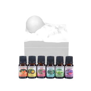 Pack Humidificador Dise&ntilde;o Luna Blanca + 6 Esencias