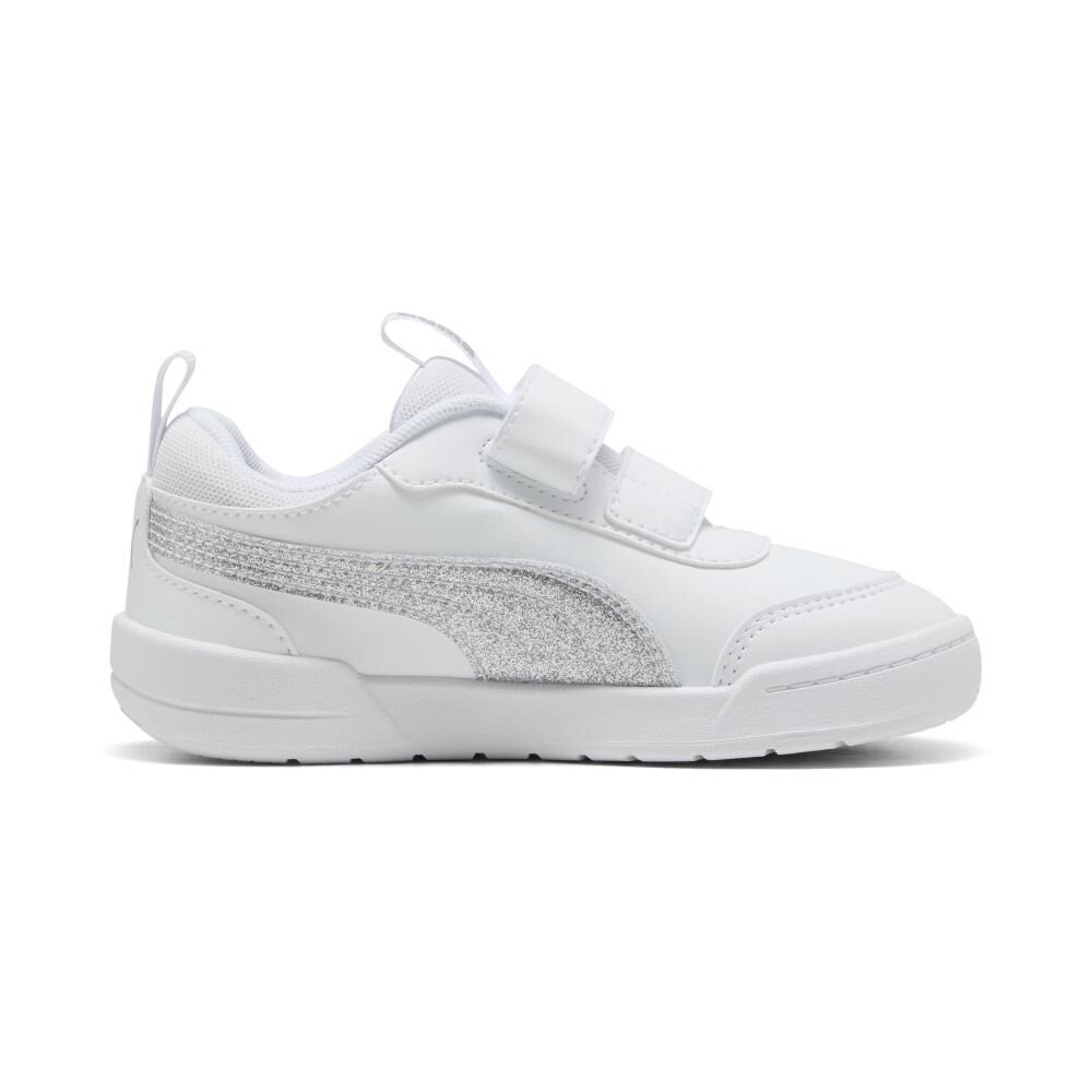 Zapatilla Infantil Niña Puma Multiflex Blanco image number 4.0