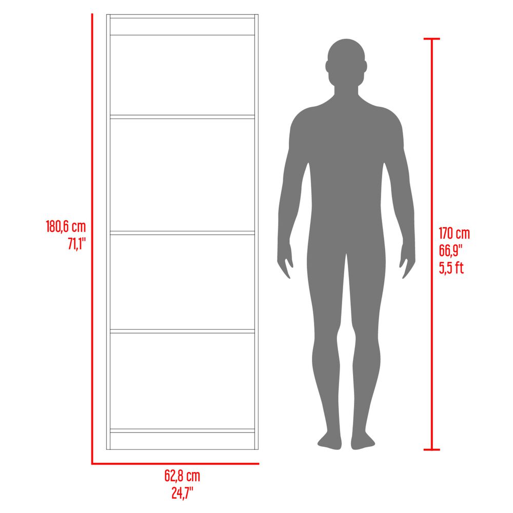 Estante Organizador 3 Niveles Negro Y Caf&eacute; 180,6x62,8x29,9 Cm image number 6.0