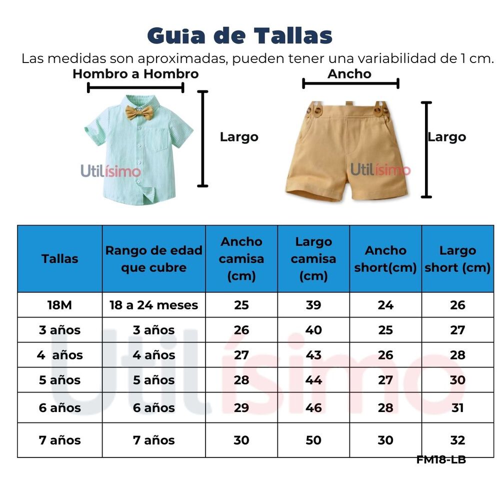 Conjunto De Vestir Con Corbatín Y Pantalón Corto De 18 Meses A 7 Años image number 2.0