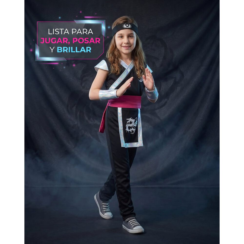 Disfraz Premium Ninja Dragon Esqueleto Camuflaje Infantil image number 24.0
