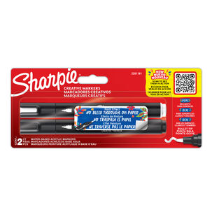 2 Marcadores Sharpie Acrilicos Punta Bala Colores Surtidos