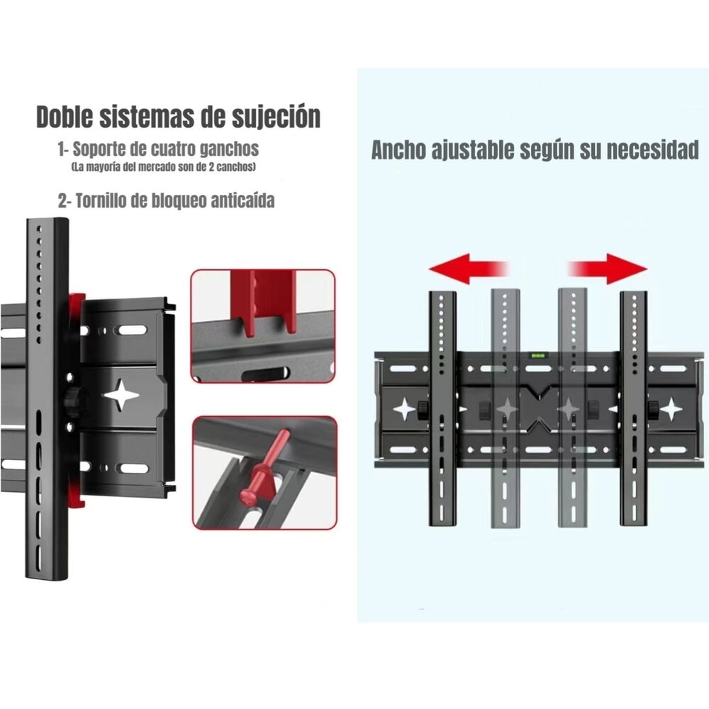 Soporte Tv Reclinable Con Nivel 32" A 75" By Lubabycas image number 5.0