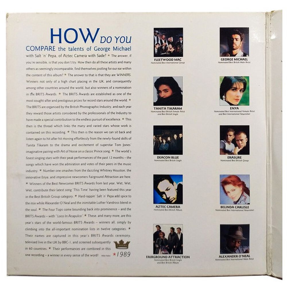 The Awards 1989 - The Definitive Album The Brits Awards 1989 (2lp) | Vinilo Usado image number 1.0