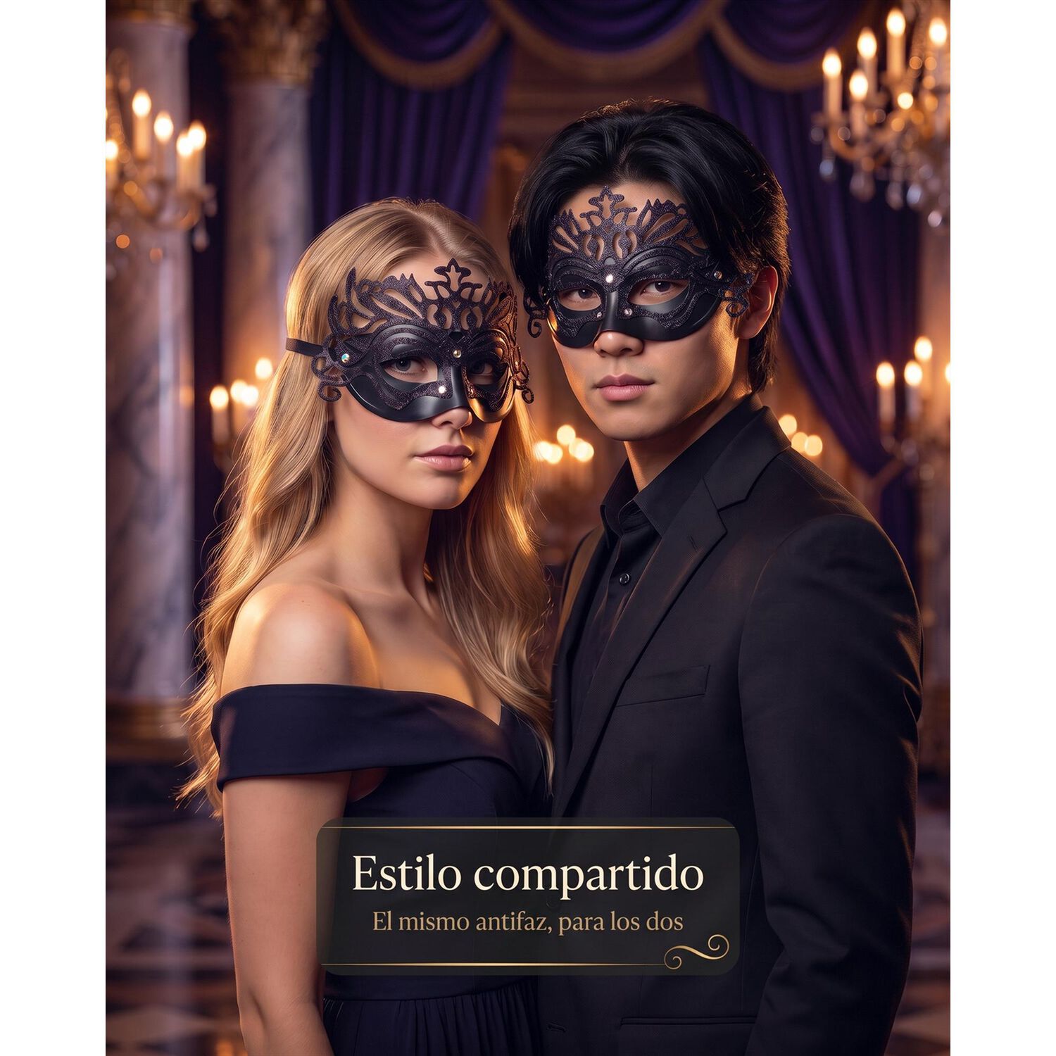 M&aacute;scaras Misterio Veneciano Antifaz Disfraz Sexy Venecianas image number 18.0