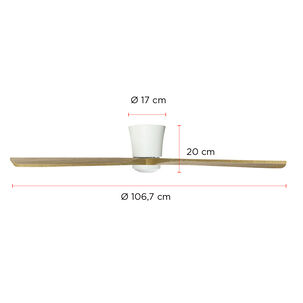 Ventilador De Techo Faro Natural Con Luz Led 3 Colores 42 Primaterm