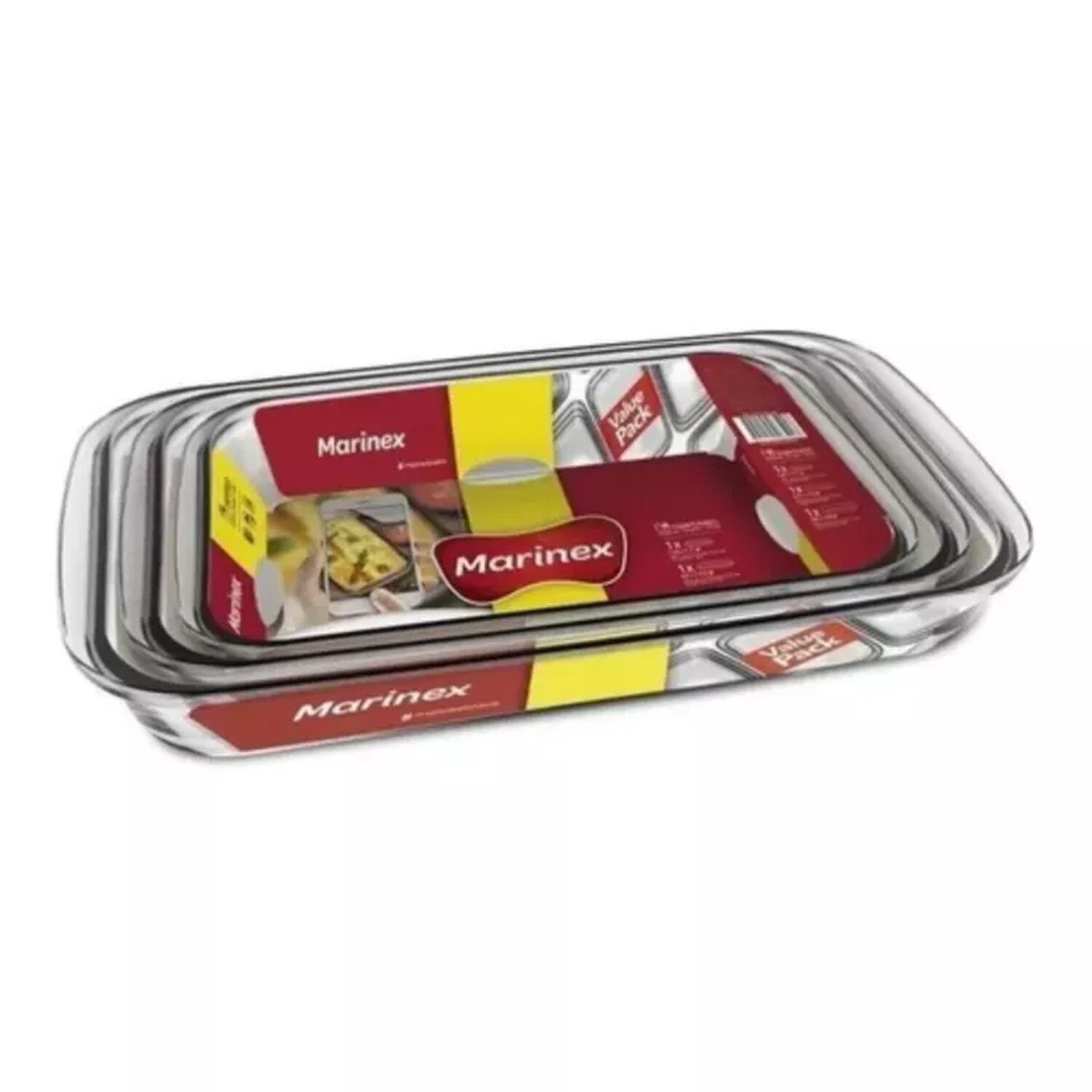 Set 3 Asaderas Rectangulares Marca Marinex Aptas Para Horno image number 1.0