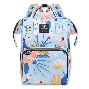 Mochila Maternal Oxford Bolso Pañalera Infantil Diseño Estampado Térmica E Impermeable Light Blue