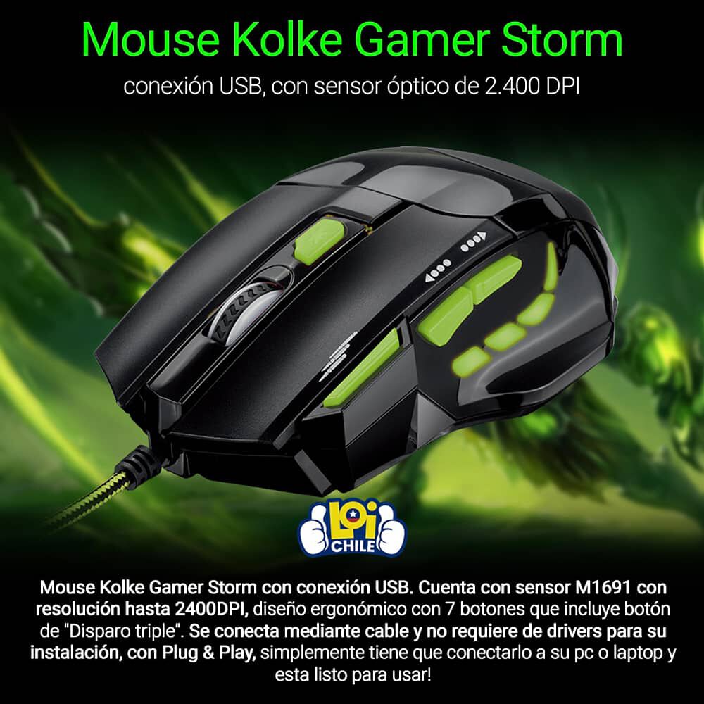Mouse Gamer Kolke Storm Led Multicolor image number 1.0