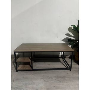 Mesa De Centro Bego&ntilde;a Rectangular Melamina Estructura Met&aacute;lica