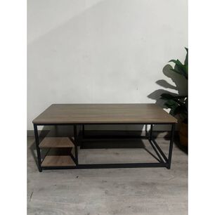 Mesa De Centro Bego&ntilde;a Rectangular Melamina Estructura Met&aacute;lica