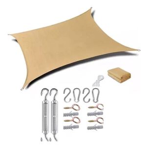Toldo Vela Sombreadora Malla Sombra 5x5 Rectangular