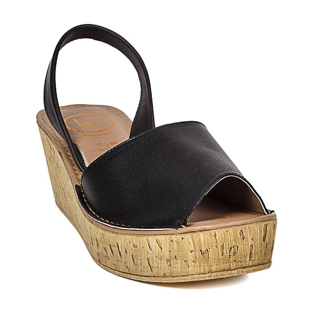 Sandalia Cuero Eliada Negro image number 3.0