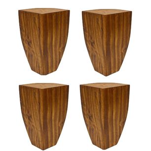 Patas Madera Para Cama Europea Pack 4 Unidades - Cafe
