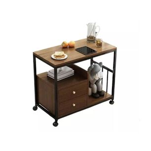 Mesa Auxiliar Con Cajones Estilo Industrial Con Ruedas