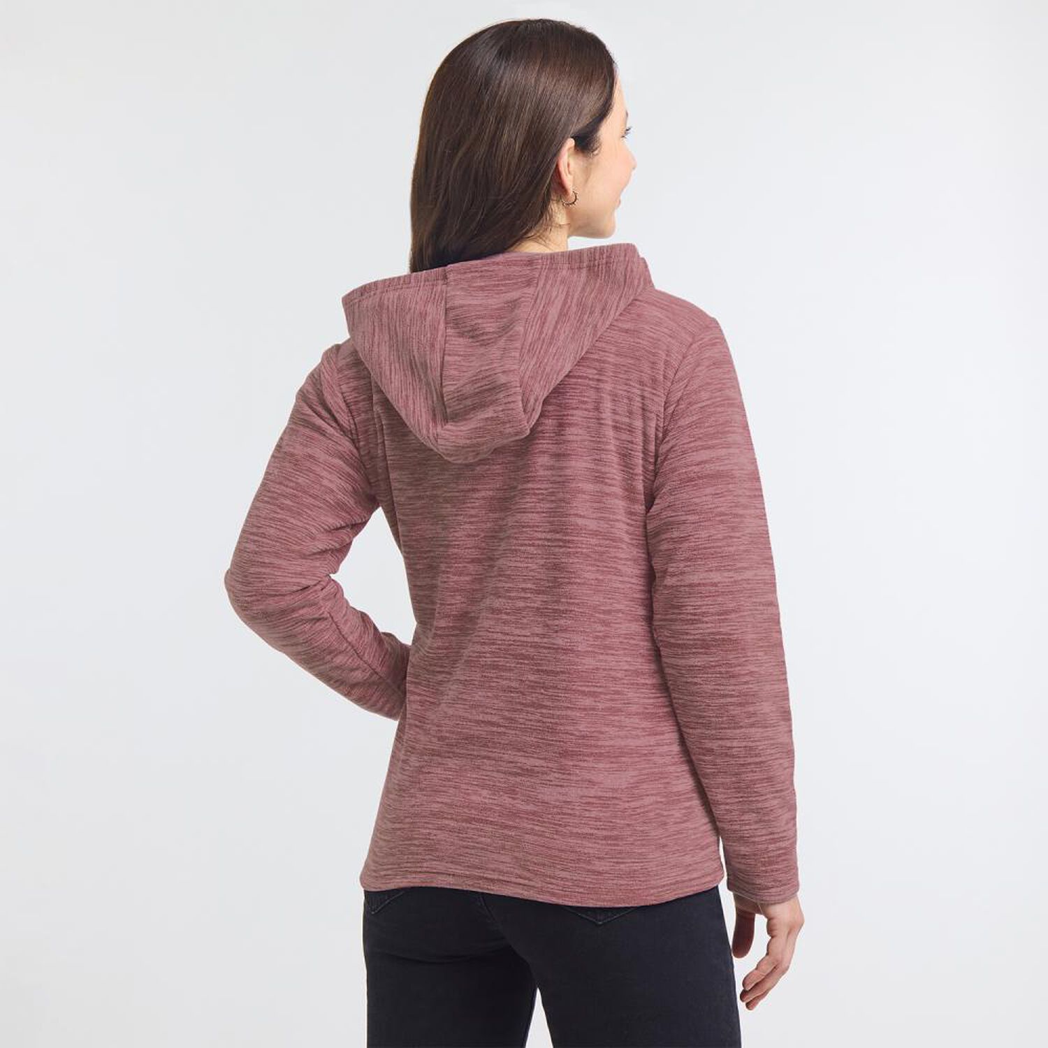 Poler&oacute;n Melange Regular Cuello Alto Con Capcuha Mujer Geeps image number 1.0