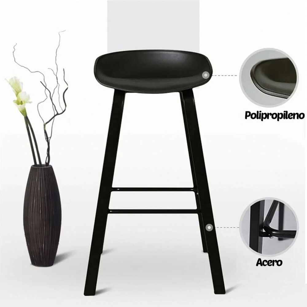 Pack 4 Pisos De Bar Estilo N&oacute;rdico Negro image number 3.0