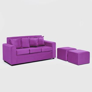 Sofá Almore Paris + 2 Pouf / 5 Cuerpos