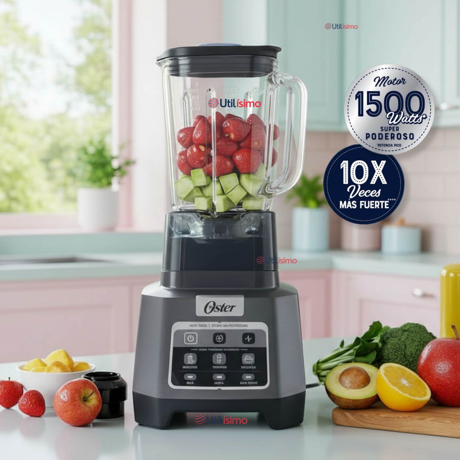 Licuadora Profesional Oster Xtreme Mix Con Iblend Y Max Crush Con Tecnolog&iacute;a Reversible, Vaso Blend-n-go Blstxpg-bgw image number 0.0