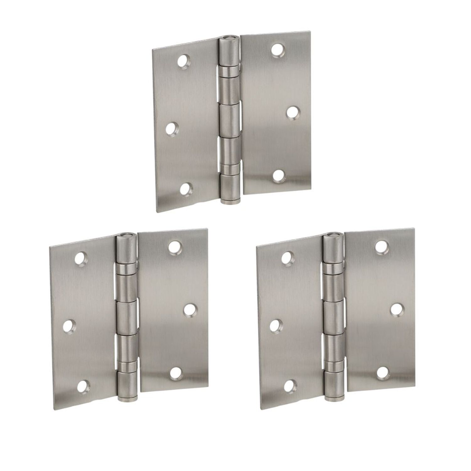 Pack 3 Bisagras Fierro Odis Con Rodamiento 3,5&rdquo;&times;3,5&rdquo;&times;2,2mm - Plata image number 0.0