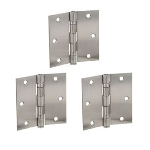 Pack 3 Bisagras Fierro Odis Con Rodamiento 3,5&rdquo;&times;3,5&rdquo;&times;2,2mm - Plata