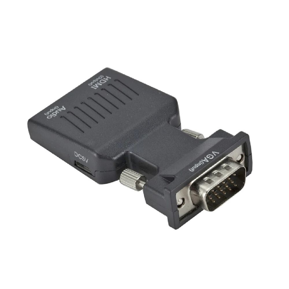 Adaptador Vga A Hdmi Y Audio Plug Jack 3,5 Convertidor Vga Macho A Hdmi Hembra image number 0.0