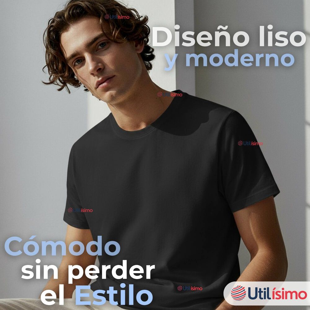 Pack 6 Camisetas Poleras 100% Algodón Básicas Lisa Elástica Hombre Colores Surtidos image number 4.0