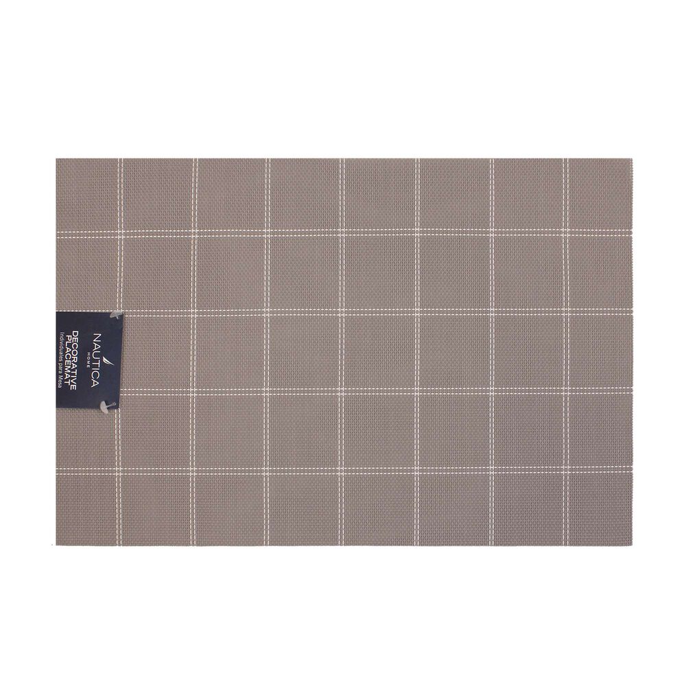 Pack 6 Individuales De Mesa Nautica Home 45x30cm Caf&eacute; A Cuadros image number 1.0