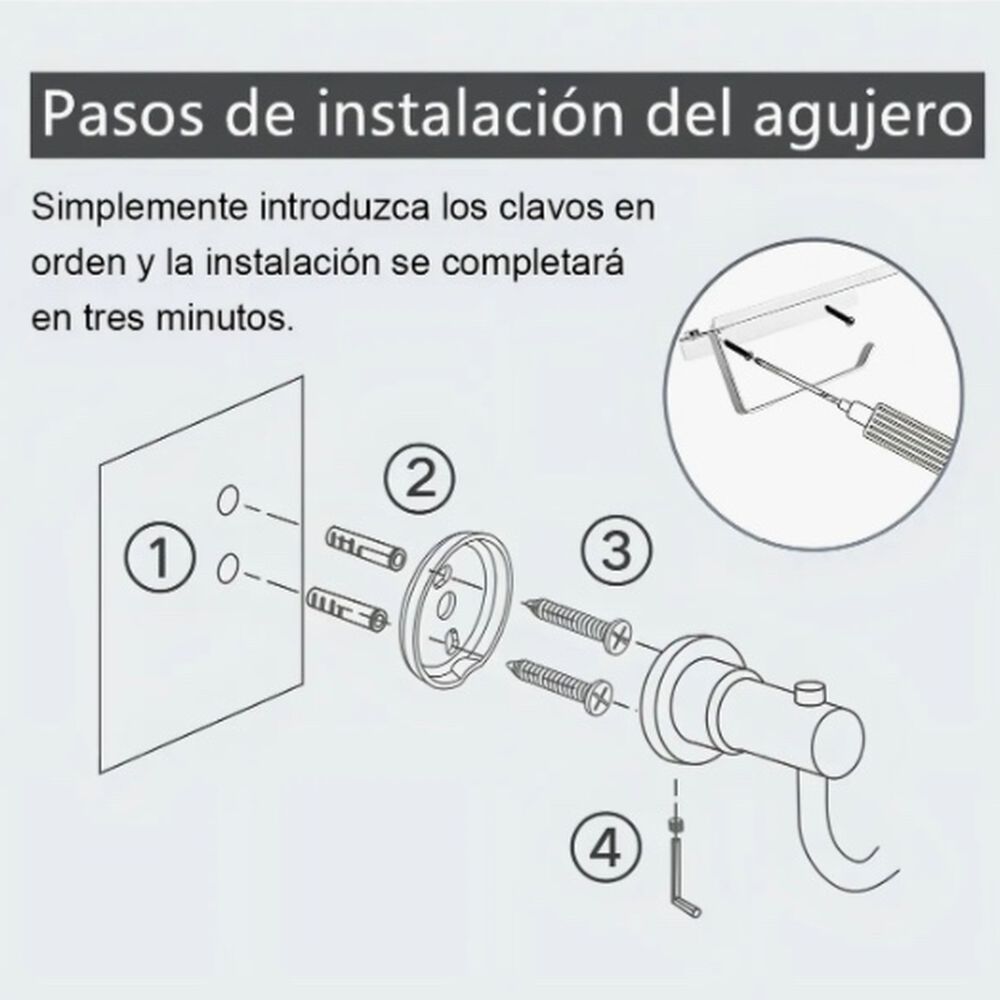 Porta Papel Higi&eacute;nico Negro Acero Inoxidable image number 4.0