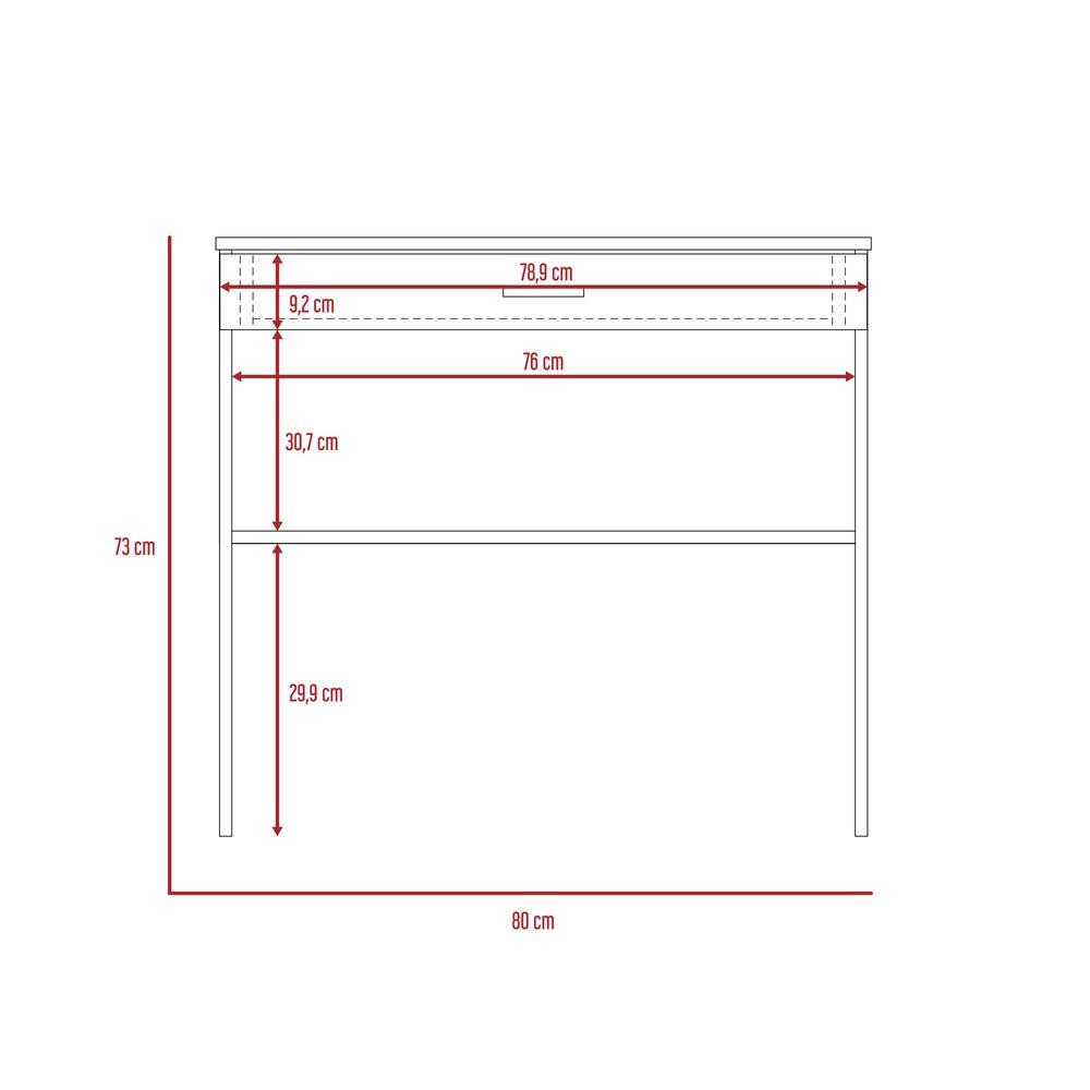 Escritorio 1 Cajon 80x73x49,8 Cm - Fm-058b - Blanco image number 9.0
