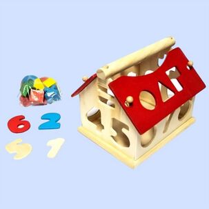 Casa De Encaje De Madera Números Juego Didáctico Para Niños