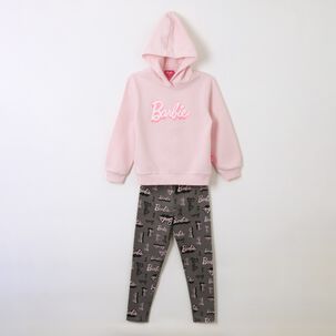 Conjunto Ni&ntilde;a Logo Barbie Rosado Barbie