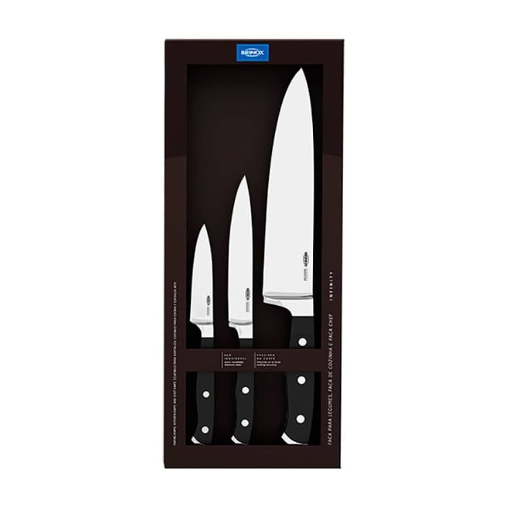 Set De Cuchillos Brinox 3 Piezas Mango Pvc 2519/114 image number 1.0