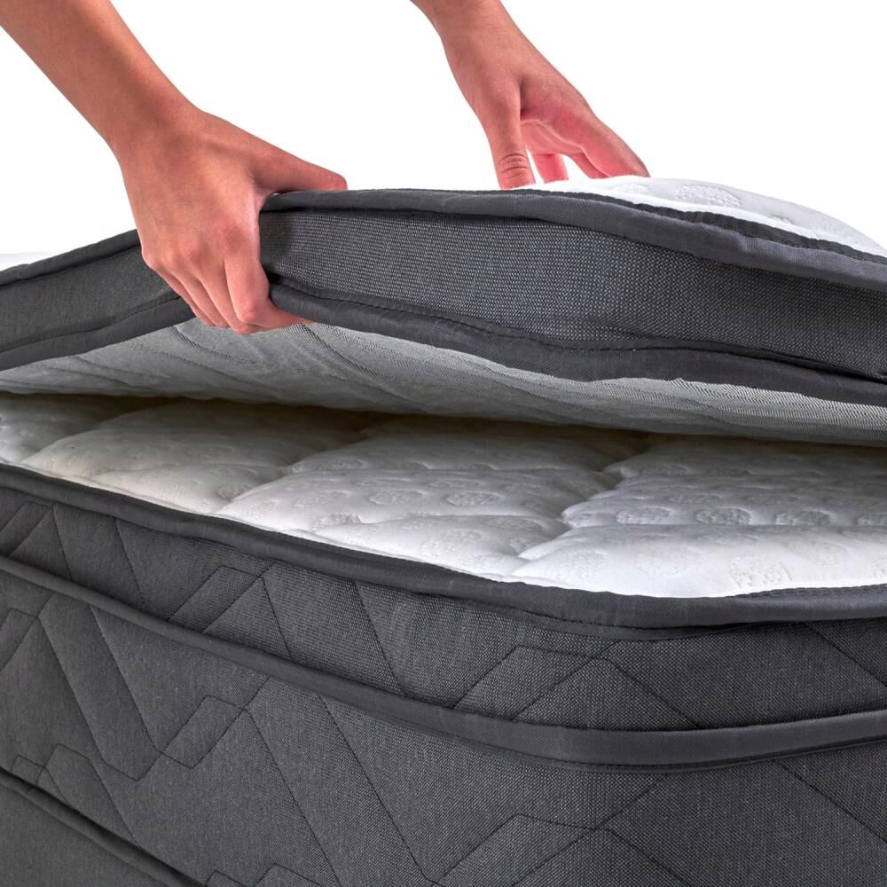 Cama Americana Drimkip Eurotop / Super King / Base Dividida + Respaldo + Topper image number 7.0