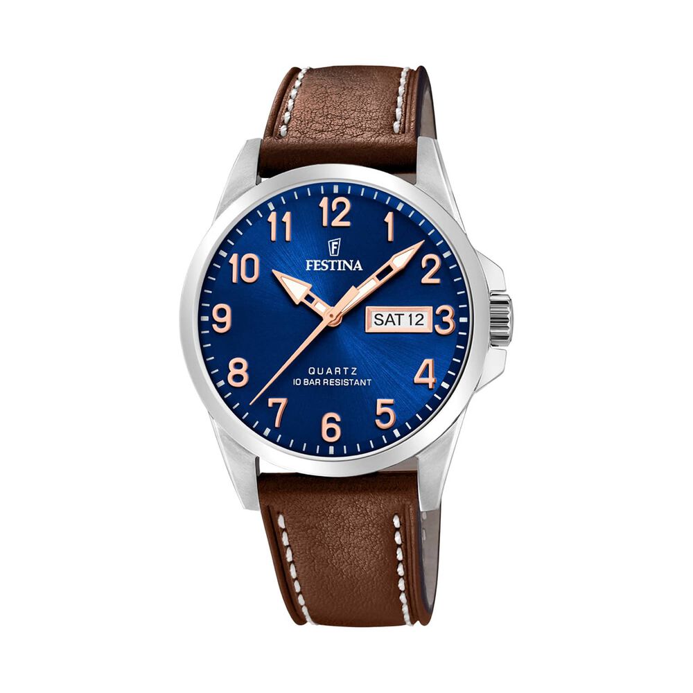Reloj F20358/b Festina Azul Hombre Acero Cl&aacute;sico image number 0.0