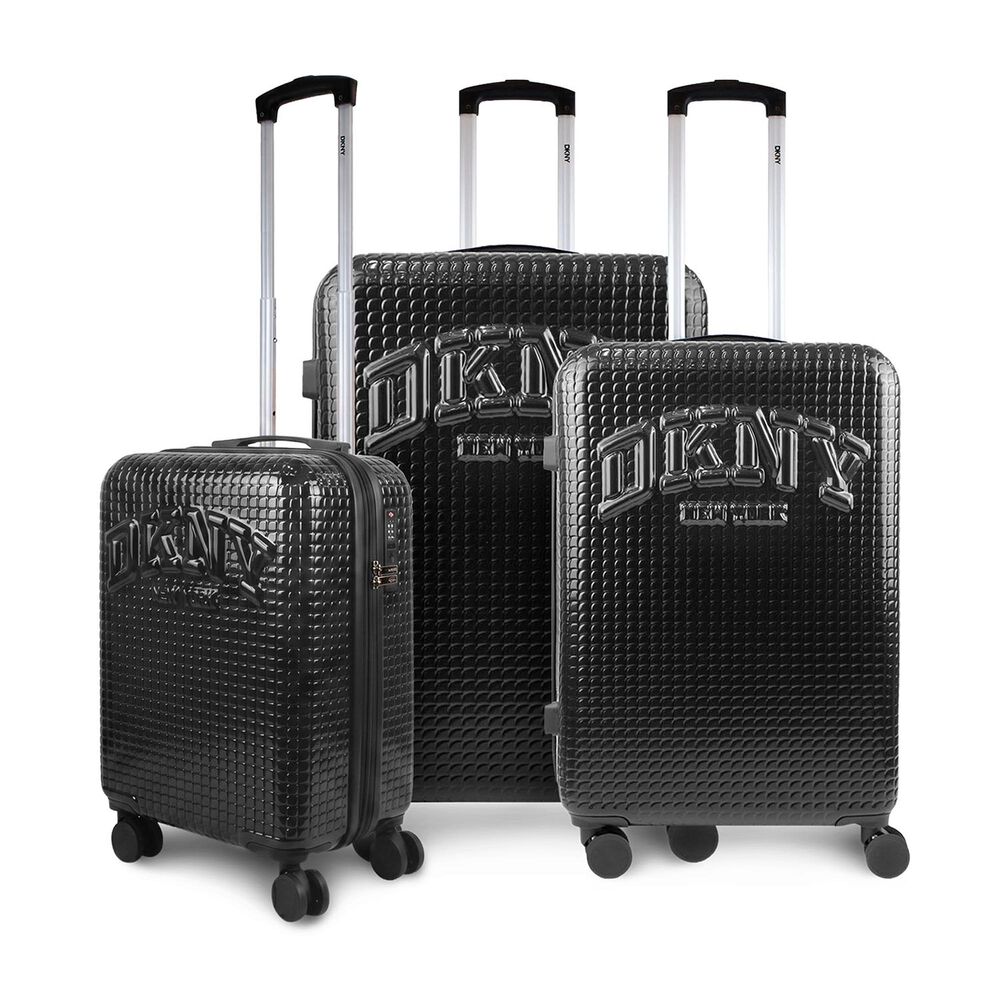 Set 3 Maletas Donna Karan Hot Town Cabina Mediana Grande Negras image number 0.0